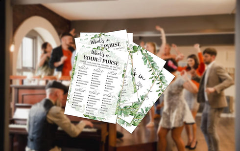 Bridal Shower Game Cards, Tropical Jungle Theme Engagement Party Cards for Wedding, Set of 30 Cards(Leaf011)...