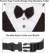 ADOGGYGO Formal Dog Tuxedo Wedding Dog Bandana Collar Dog Collar with Bow Tie Adjustable Dog Bowtie Collar Bandana for Small Medium Large Dog Pet ...
