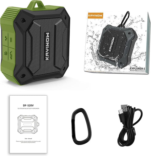 Portable Bluetooth Speaker with IPX7 Waterproofing and Shockproofing, TWS Stereo Pairing and Hands-Free Calling, 12H Playtime, Small Wireless Spea...
