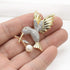 Lovely Crystal Flying Hummingbird Brooch Pins Suit Lapel Pin Antique Gold Bird Collar Pins Badge Jewelry for Men Women...