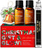 Gya Labs Christmas Festive Gift & Glow Kit & Greeting Card (Set of 3) - Authentic Aromas of Rosemary Oil, Pine Essential Oils & Santal in Black Ro...