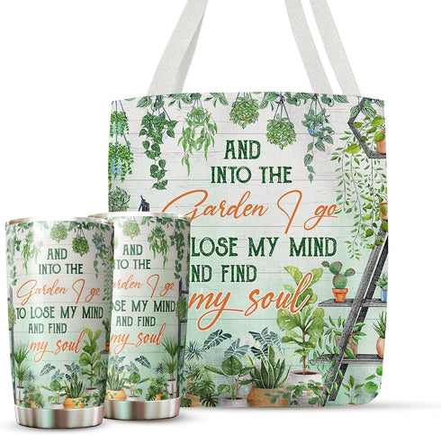 Gardening Gifts - Gifts For Gardeners - And Into The Garden I Go To Lose My Mind And Find My Soul Gardening Tumbler 20 oz For Plant Lovers - Gift ...