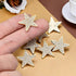 30 PCS Flat Bottom Rhinestones Inlaid Five-Pointed Star Decorative Buttons Alloy Gold Embellishment Decorations Handmade DIY Clothing Gift Party S...