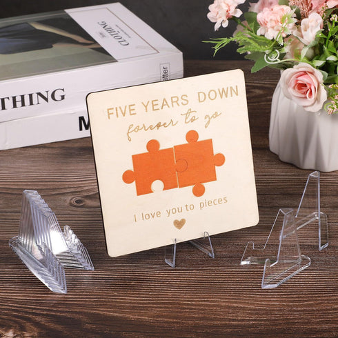 30pcs Card Display Stand, 2.2 Inch Small Transparent Card Holder Stand Acrylic Business Card Organizer Mini Clear Coin Easel Stand Desk Picture Ho...