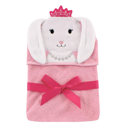 Hudson Baby Unisex Baby Cotton Animal Face Hooded Towel, Princess Bunny, One Size...