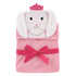 Hudson Baby Unisex Baby Cotton Animal Face Hooded Towel, Princess Bunny, One Size...