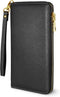 Women's Wallet, Black, Faux Leather, RFID Protected, 8.9" x 4.7" x 0.8"...