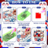Memorywuu 3 Pcs 4th of July Diamond Art Kits Patriotic Diamond Painting Hanging Door Sign DIY Memorial Day Diamond Wall Decor Gnome Diamond Art Ad...