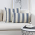 JOJUSIS Stripe Throw Pillow Covers Farmhouse Pillowcases Pack of 2 20 x 20 Inch Blue...