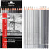 Pacific Arc Premium Graphite Drawing Pencils for Artists, Tech Pack - Professional Pencils for Drawing, Drafting, Sketching and Shading 12 Pk. - G...