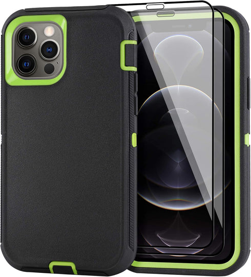 Case for iPhone 12 Pro Max Case 6.7" with 2 Screen Protector, Full Body Rugged Heavy Duty Military Grade Cover, Shockproof Drop-proof Protection D...