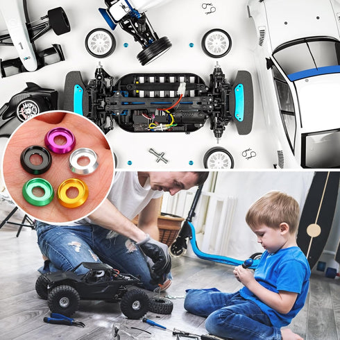 MECCANIXITY M4 Cone Cup Countersunk Washers,Hole Dia 4mm/0.16" Aluminum Gaskets Cup Head Washer Gasket for Screw RC/FPV/PC/Drone/Mechanical Access...