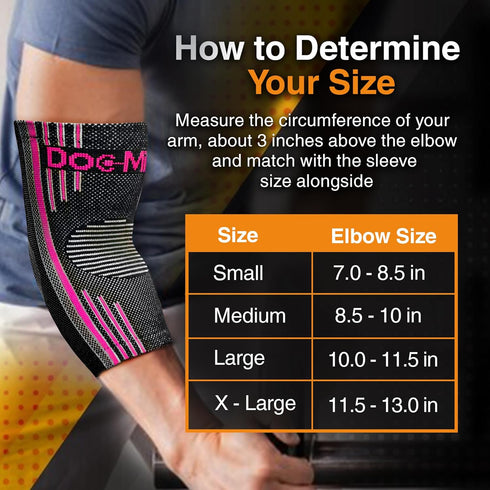 Doc Miller - Compression Elbow Brace: Support for Tendonitis, Bursitis, Tennis, Arthritis, Workouts - Elbow Sleeves for Men & Women, Joint Pain, E...
