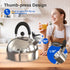 YSSOA Stainless Steel Whisting Tea Ketle, 3.17 Quart, Teapot for Stove top with Wide Mouth, Easy Pouring Spout and Ergonomic Handle, Silver...