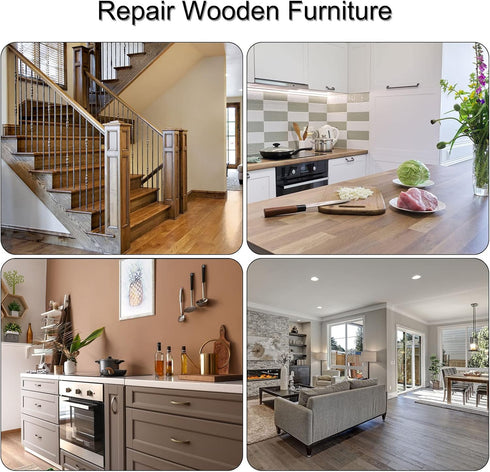 HARFINGTON Wax Filler Stick, 3pcs Wooden Repair Wood Wax Fill Sticks with Spatula Crayon Markers Furniture Touch Up Kit for Remover Scratches Scuf...