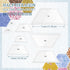 Kigley 8 Pcs Half Hexagon Quilting Rulers Acrylic Quilting Templates for Quilting 1-7 Inch Quilt Template Ruler with 1/4 Inch Seam Allowance Quilt...