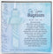 On Your Baptism Beautiful Baby Handmade Aqua Glass Cross - Treasured Baptism Gift for Baby Girl or Boy...