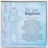 On Your Baptism Beautiful Baby Handmade Aqua Glass Cross - Treasured Baptism Gift for Baby Girl or Boy...