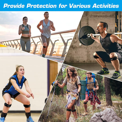 IPOW 2 Pack XXL Plus Size Knee Pain Relief & Patella Stabilizer Knee Strap Brace Support for Hiking, Soccer, Basketball, Running, Jumpers Knee, Te...