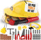 Kids Handyman Tools Toy Set, 52 PCS Mechanic Pretend Play Construction Playset with Hard Hat, Nuts, Bolts - Realistic Plastic Toddler Children Acc...