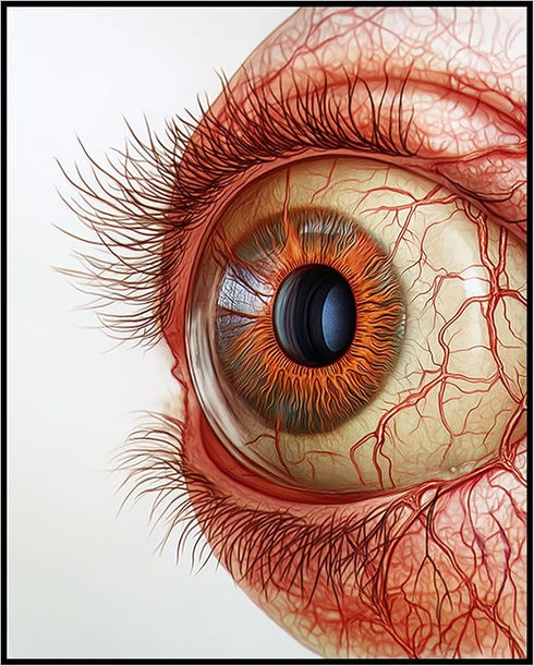 Posterizer 1 pcs-anatomical illustration of the human eye 2-Teachers & Classrooms-Abstract & Modern Art-School and classroom art- unframed wall ar...