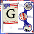 Monogram Letter G Garden Flags, 4th of July Patriotic Memorial Day Garden Flag Decorations 12x18 Inch Double Sided Family Last Name Initial Yard F...