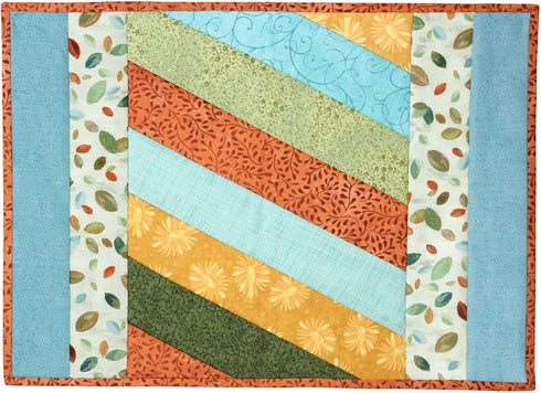 June Tailor Quilt As You Go Placemats Pattern Jakarta, 8 1/2 x 14 inches, Natural, 6 Pieces...