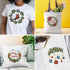 INFUNLY 4 Sets Christmas Embroidery Kits Cross Stitch Kits for Beginners with Instructions Embroidery Starter Kit for Adults 11.8x11.8in Elks Embr...