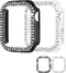 2 Pack Crystal Diamond Bling Cases Compatible with Apple Watch 7 45mm, ANOTCH Anti-Scratch Protective Cover for iwatch Series 7 45 mm Accessories ...