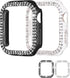 2 Pack Crystal Diamond Bling Cases Compatible with Apple Watch 7 45mm, ANOTCH Anti-Scratch Protective Cover for iwatch Series 7 45 mm Accessories ...