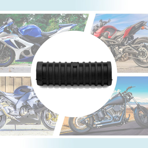 uxcell 1 Pair 15mm Rubber Nonslip Footrest Pedal Foot Peg Cover Shell Black for Motorcycle...