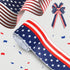 4th of July Ribbon Wired Red White and Blue Ribbon American Flag Ribbon 2.5 Inch Patriotic Ribbon for Independence Day Craft Sewing Gift Wrapping...
