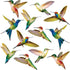 18 Pieces Large Size Hummingbird Window Clings Anti-collision Window Clings Decals to Prevent Bird Strikes on Window Glass Non Adhesive Vinyl Clin...