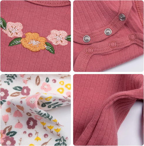 Reborn Baby Dolls Clothes 22 inch Outfit Accessories Flower 4pcs Set for 17-22 Inch Reborn Doll Newborn Girl...