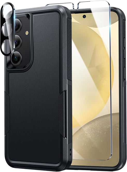FNTCASE for Samsung Galaxy S24 Case?Dual Layer Rugged Protective Phone Cover | Heavy Duty Non-Slip Shockproof Protection Cases | Military Grade Dr...