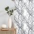 FMFUNCTEX White Black Kitchen Curtains for Bathroom Tree Branch Print Small Tier Curtains 22" x 24" Cafe Curtain Set, 2 Panels...