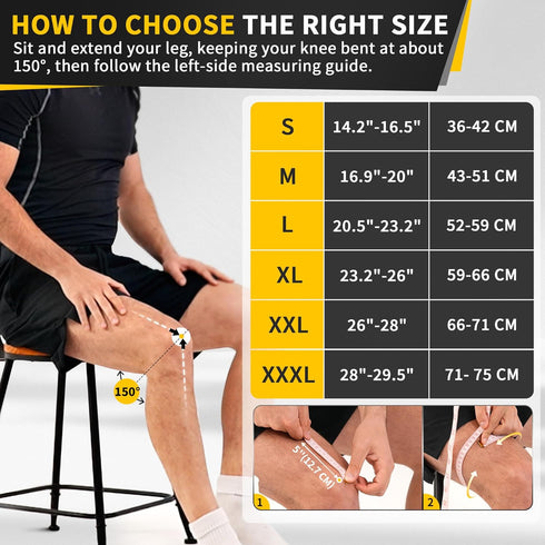 CAMBIVO 2 Pack Knee Braces for Knee Pain, Knee Compression Sleeve for Men and Women, Knee Support for Meniscus Tear, Running, Weightlifting, Worko...