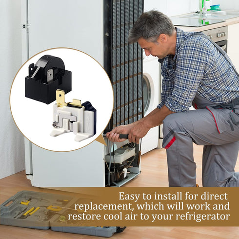 QP2-4R7 3Pin 4.7 Ohm PTC Refrigerator Starter/Start Relay for Vissani Danby Compressor Relay and Refrigerator Overload Protector 1/2HP...