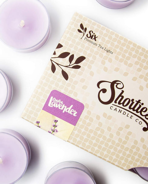 Pure English Lavender Premium Tealight Candles Bulk Pack - Highly Scented with Essential & Natural Oils - 24 Purple Tea Lights - Beautiful Candlel...
