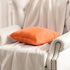 FY FIBER HOUSE Pack of 2 Velvet Throw Pillow Covers Decorative Square Pillowcase Soft Solid Cushion Case for Sofa/Couch Use, 16 x 16 Inch Orange...