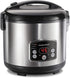 Hamilton Beach Digital Programmable Rice Cooker & Food Steamer, 14 Cups Cooked (7 Uncooked) With Steam & Rinse Basket, Stainless Steel (37548)...