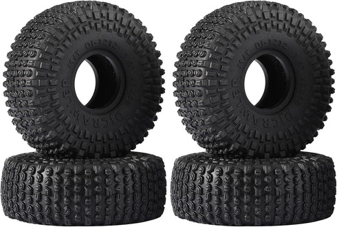 Super Soft Sticky 1.0 Wheel Tires Mud Stud Tires 68 * 25mm for TRX4M 1/18 1/24 RC Crawler Axial SCX24 FMS FCX24 RC Car Upgrade, Comes with Double ...
