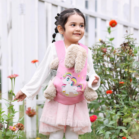GAGAKU Baby Doll Carrier Kids Toy Baby Carrier Dolls Toy Baby Doll Sling Reborn Baby Doll Carrier with Adjustable Straps for Stuffed Animal Doll A...