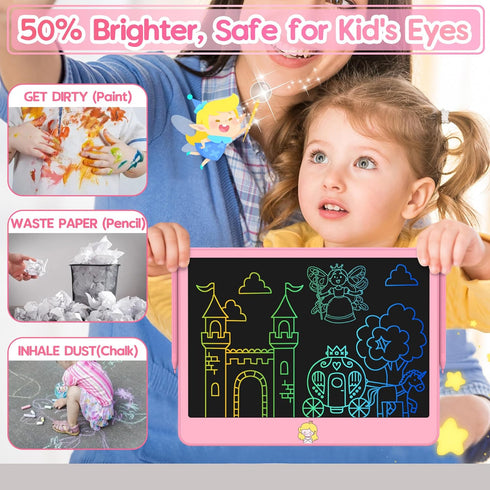 LCD Writing Tablet for Kids 12 Inch, Kids Learning Toys Drawing Pad for Girls Boys, Erasable Doodle Board for Toddlers 3 4 5 6 7 8 Year Old Travel...