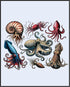 Posterizer 1 pcs-Cephalopods Octopus Species Ocean-Science Art-Teachers & Classrooms-Gift for Sea Lovers-School and classroom art- unframed wall a...