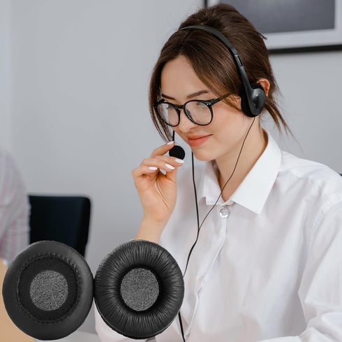 Ear Cushions for Plantronics Headset Replacement 50mm Ear Pads Compatible with Plantronics HW251N HW261N HW510 HW520 Blackwire C320 3210 3220 3320...