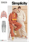 Simplicity Unisex Half Zip Sweatshirt and Pull-on Track Pants Sewing Pattern Kit, Design Code S9828, Sizes XS-S-M-L-XL-XXL, Multicolor...