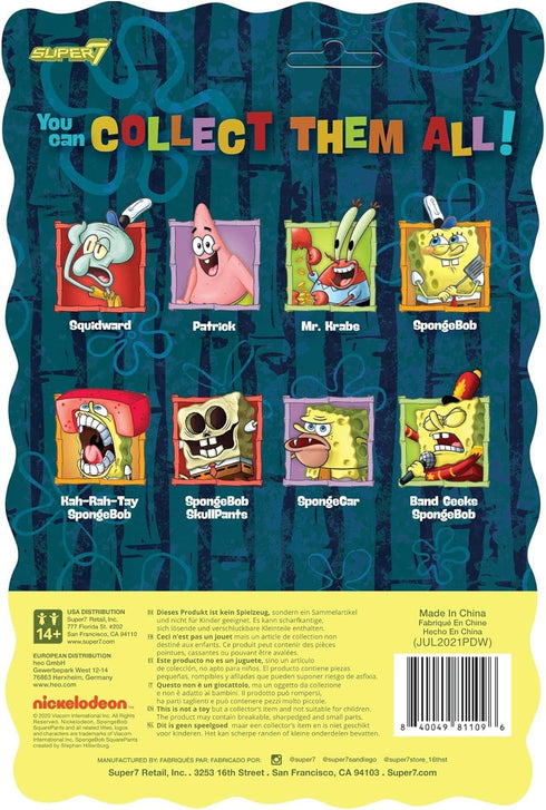 Super7 SpongeBob SquarePants SpongeGar - 3.75" SpongeBob Action Figure Classic Cartoon Collectibles and Retro Toys...