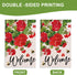 Welcome Spring Geranium Decorative Garden Flag, Red Floral Flowers Bee Yard Outside Decorations, Summer Farmhouse Outdoor Small Home Decor Double ...