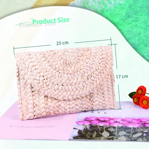 Straw Clutch Purses Straw Purses for Women Envelope Woven Clutch Handbags Summer Beach Bags...